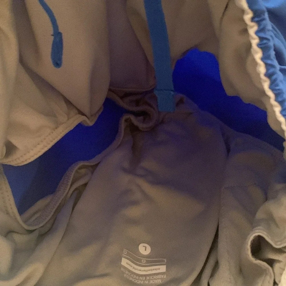 Nike Kids Running‎ Shorts Blue Pink Mesh Trim Size Large